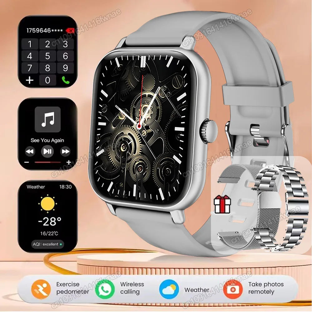 Smartwatch 2.01" HD | Chamadas Bluetooth, GPS e Monitor de Saúde