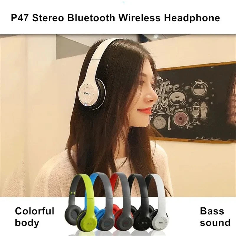 Auriculares Bluetooth P47 TWS com Microfone | Som Estéreo Sem Fios