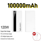Power Bank 500000mAh 120W | Carregador Portátil de Carregamento Rápido