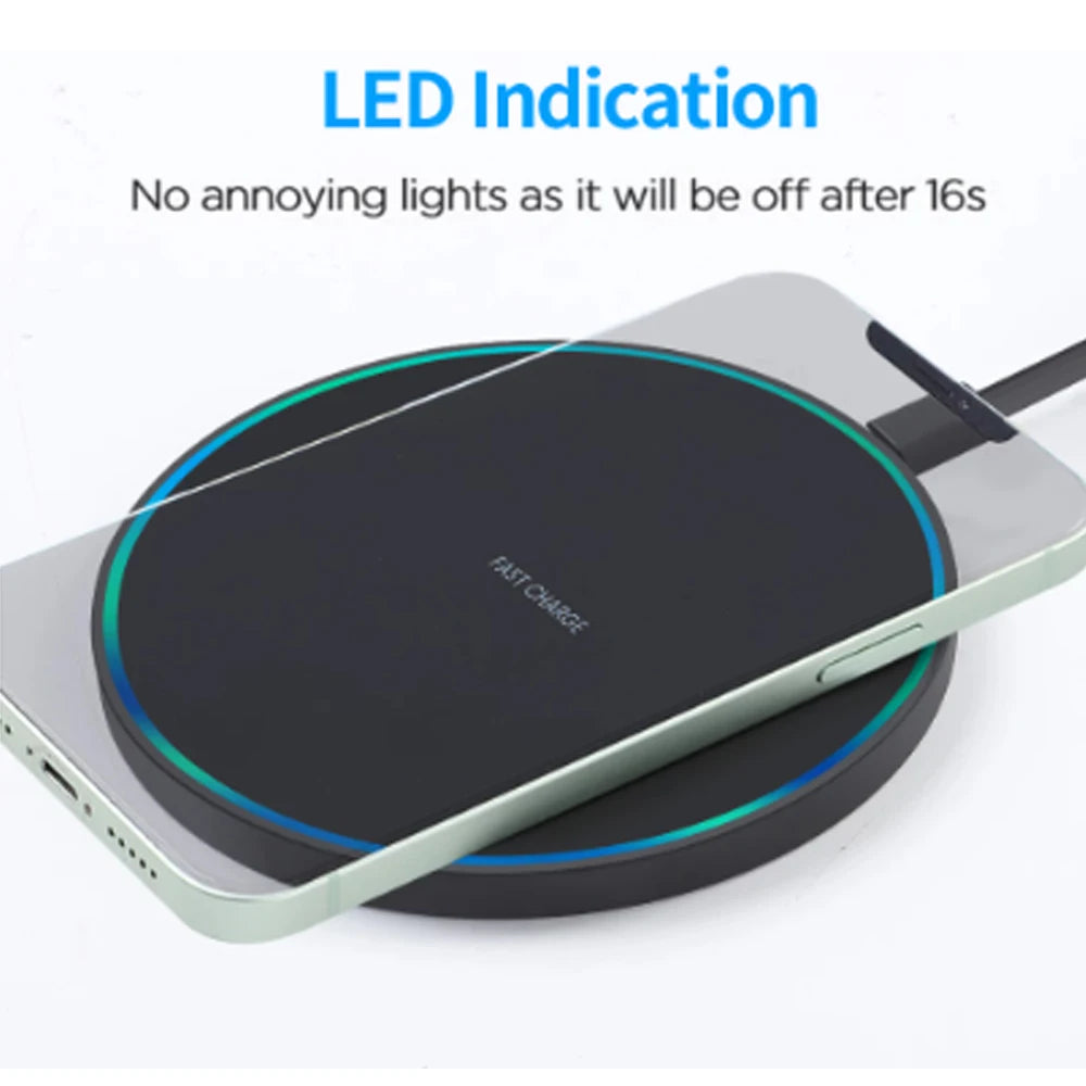 Carregador Sem Fios 60W USB-C | Base Wireless para Smartphones Compatíveis