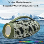 Coluna Bluetooth Portátil 100W | Som Estéreo, USB, AUX e Bateria Recarregável