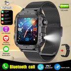 Smartwatch Militar 2025 | Chamadas Bluetooth, GPS e Monitor de Saúde