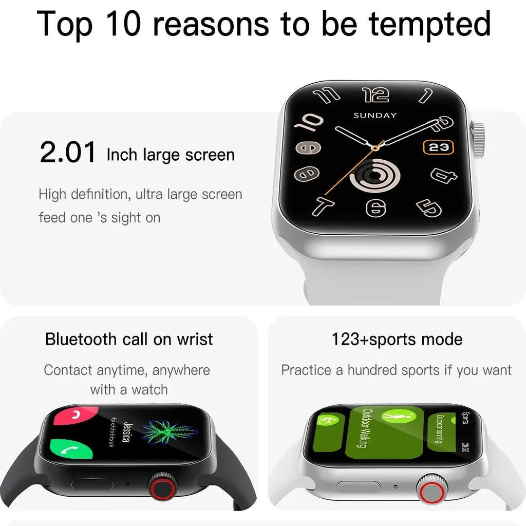 Smartwatch Bluetooth | Relógio Inteligente com Chamadas e Monitor Cardíaco