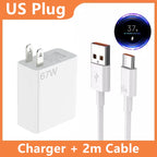 Carregador USB 67W com Cabo USB-C | Compatível com Xiaomi, Redmi e POCO (Ficha US)