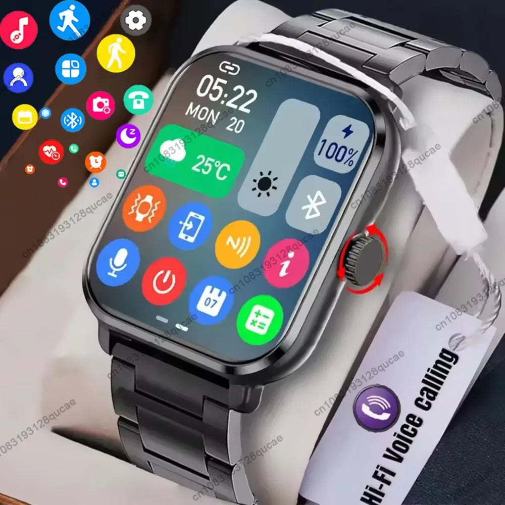 Smartwatch 2.01" HD | Chamadas Bluetooth, GPS e Monitor de Saúde