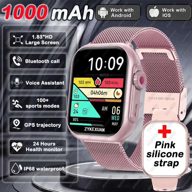 Smartwatch AMOLED 1.96" | Chamadas Bluetooth, GPS e Monitor de Saúde IP68