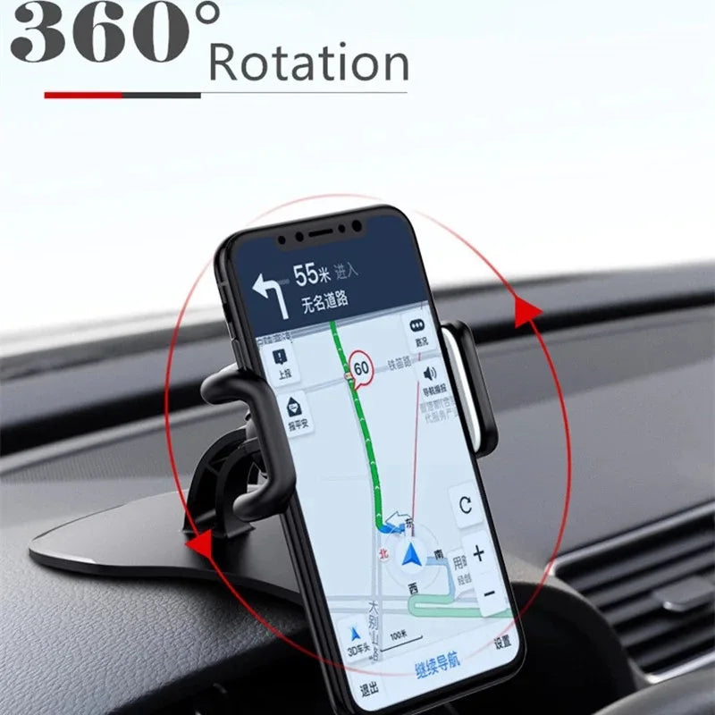 Suporte Universal para Telemóvel de Carro com Rotação 360° | Ajustável e Seguro