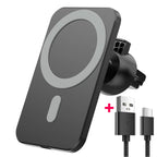 Suporte Magnético para Carro com Carregamento Sem Fios 30W | Compatível com MagSafe