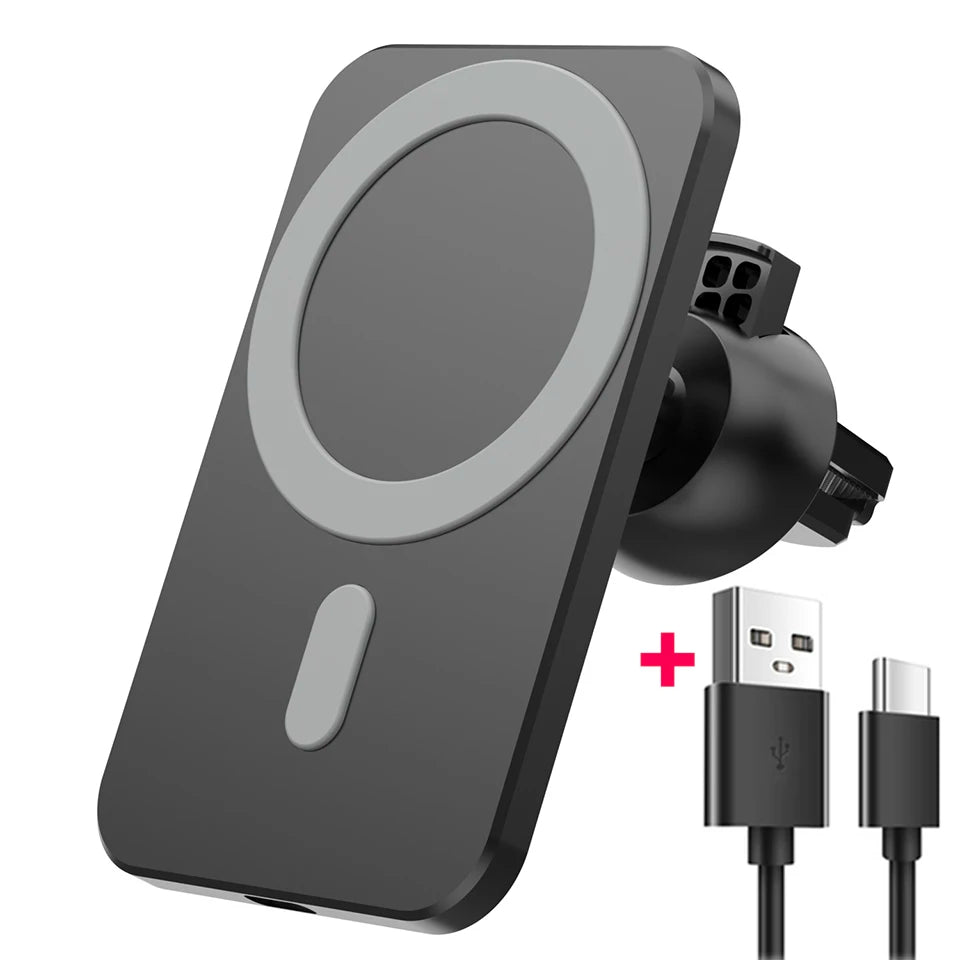 Suporte Magnético para Carro com Carregamento Sem Fios 30W | Compatível com MagSafe
