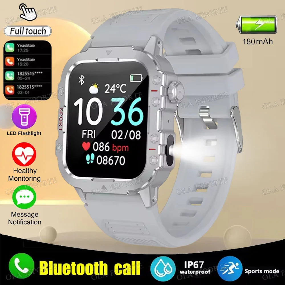 Smartwatch Militar 2025 | Chamadas Bluetooth, GPS e Monitor de Saúde