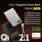 Power Bank Magnético Qi 2.1 5000/10000mAh | Compatível com MagSafe, Apple Watch e AirPods