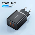Carregador USB-C Baseus 20W PD | Carregamento Rápido para iPhone e Android