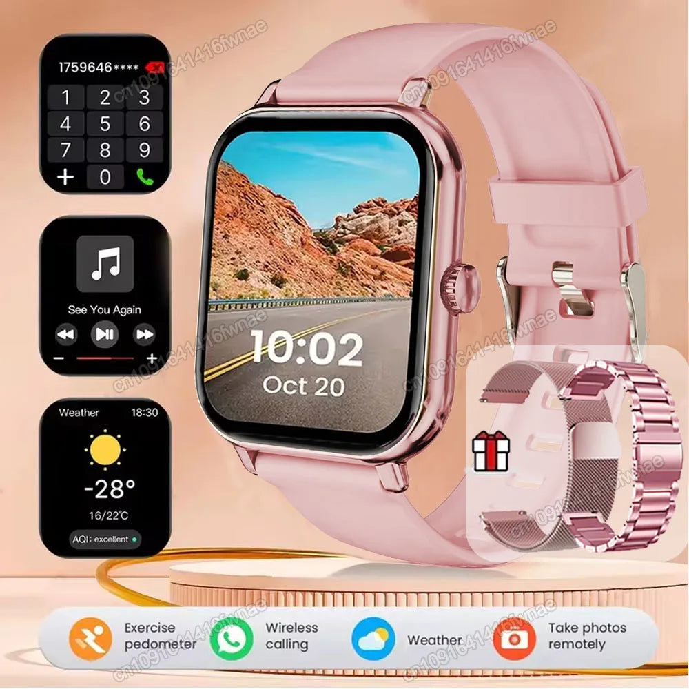 Smartwatch 2.01" HD | Chamadas Bluetooth, GPS e Monitor de Saúde
