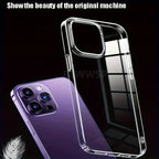 Capa transparente de luxo para iPhone 17 Air 16 15 14 Plus 13 12 11 Pro Max Shockproof HD Clear capa traseira acrílica dura