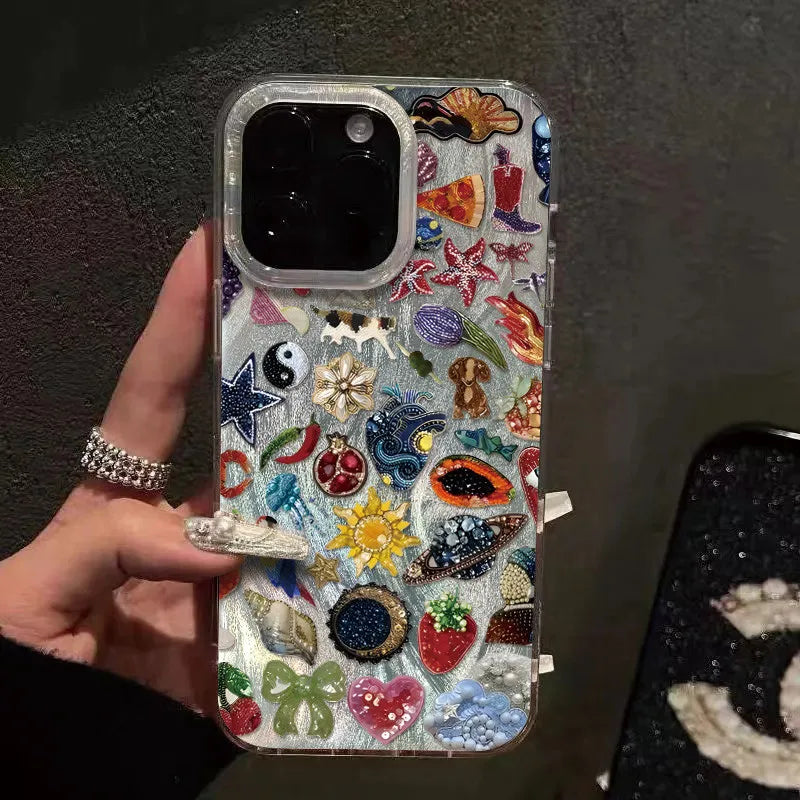 iPhone Case Flash Diamond Multi Style Para iPhone (Diversas versões) Tampa Transparente.