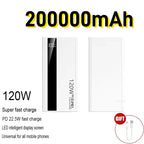 Power Bank 500000mAh 120W | Carregador Portátil de Carregamento Rápido