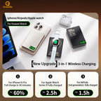 Power Bank Magnético Qi 2.1 5000/10000mAh | Compatível com MagSafe, Apple Watch e AirPods