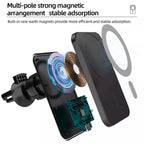 Suporte Magnético para Carro com Carregamento Sem Fios 30W | Compatível com MagSafe